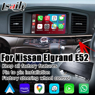 Interface automatique carplay android sans fil pour Nissan Elgrand E52 IT08 08IT Quest inclut les spécifications japonaises