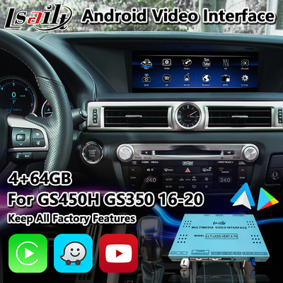 4+64GB Lsailt Lexus Interface vidéo pour GS 350 200t 300h 450h AWD F Sport 2016-2020