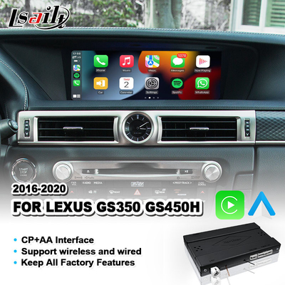 Interface Android Auto et Carplay pour le Lexus GS 350 200t 300h 450h AWD F Sport 2016-2020