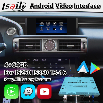 Interface vidéo Android pour Lexus IS250 IS300h IS350 IS200t IS300 IS Contrôle de souris 2013-2016