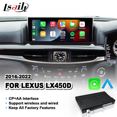 Interface CP AA sans fil Android Auto Carplay pour le Lexus LX 450d 570 570s VDJ200 J200 2016-2021