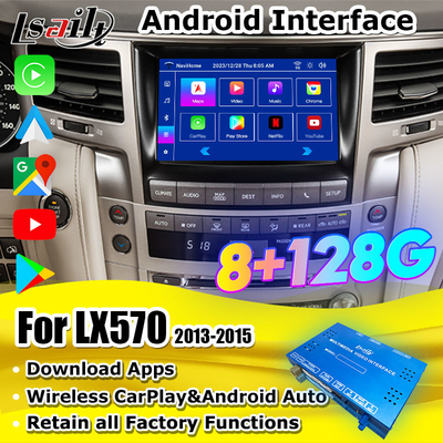 Lsailt CarPlay Android Interface Box pour Lexus LX LX570 LX460d 2013-2021 8+128G Incluant NetFlix, YouTube