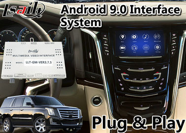 Interface visuelle de navigation de GPS de voiture d'Android 9,0 pour Cadillac Escalade avec l'affichage numérique du système 2014-2020 LVDS de RÉPLIQUE