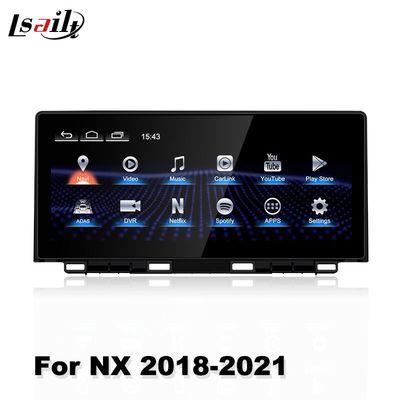 Lsailt navigation de voiture de 10,25 pouces pour l'écran androïde pour le système de multimédia de généralistes de Lexus NX NX300 NX300h 2018-2021
