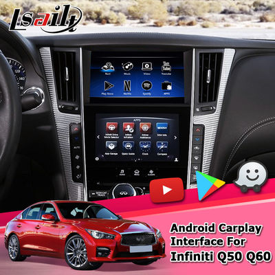 Interface visuelle carplay Android 10 de navigation carplay d'Infiniti Q50 Q60 Android