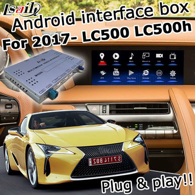 Jeu automatique carplay d'interface visuelle de boîte de navigation de Lexus LC500 LC500h GPS et androïde sans fil de youtube Google