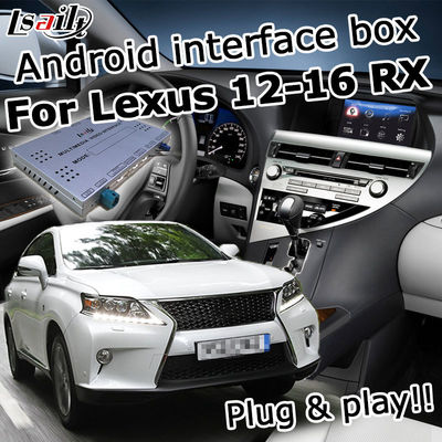 Interface visuelle de version de Lexus RX350 12-15, automobile androïde carplay facultative de boîte de navigation de 2/3GB RAM Android