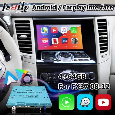 Boîte de navigation de Lsailt Android pour l'interface visuelle Carplay d'Infiniti FX37 FX50 de l'an 2008-2012