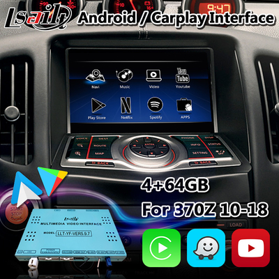 Interface Lsailt Android Carplay pour Nissan 370Z avec Youtube Waze NetFlix