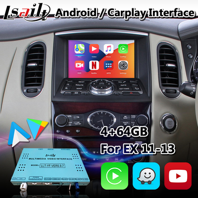 Interface de Lsailt Android Carplay pour Infiniti EX37 avec la navigation NetFlix Yandex de GPS