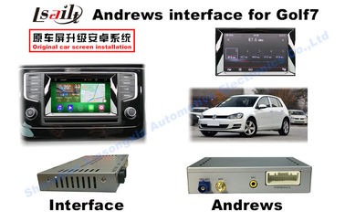 Interface automatique d'Android de véhicule de VW GOLF7 MIB2 avec le plein contact DVD