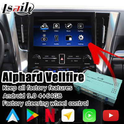 Les multimédia carplay sans fil automatiques d'Android connectent pour Toyota Alphard Vellfire JBL