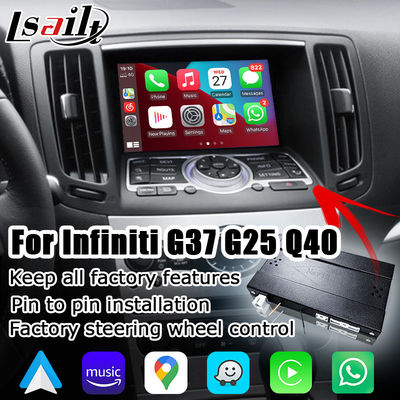 Carplay sans fil Android auto pour Infiniti G37 G25 Q40 Q60 370GT ligne d'horizon 08IT