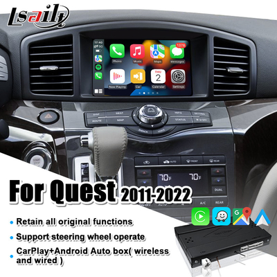 Interface sans fil de CarPlay pour Nissan Quest, patrouille, armada, Infiniti QX avec YouTube, automobile d'Android