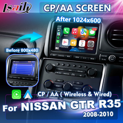 Lsailt 7 avance l'écran petit à petit automatique sans fil de Carplay Android HD pour Nissan R35 GTR JDM GTR 2008-2010