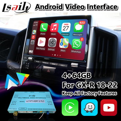 Interface de Lsailt Android Carplay pour le Toyota Land Cruiser LC200 GX-R GXR 2018-2022