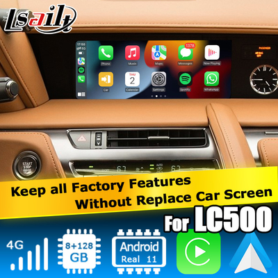 Lexus LC500 LC500h basé sur l'interface vidéo carplay Android Qualcomm 6125 8+128GB