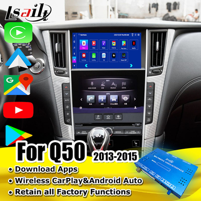 Module d'infodivertissement intelligent Android 11 pour les systèmes d'intégration multimédia en voiture Infiniti Q50 2013-2015, CarPlay Box