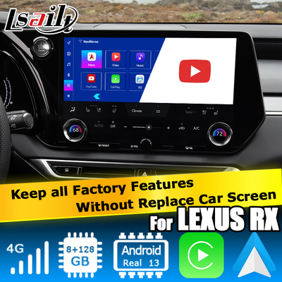 Interface vidéo Lexus RX 2023 Android 11 alimentée par Qualcomm RX350h RX500h RX350 RX450h+