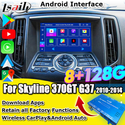 Interface multimédia Nissan pour 370GT, Skyline, Infiniti G37, Q40, Q60 Prise en charge de YouTube, CarPlay, écran de repose-tête