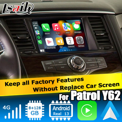 Nissan Patrol Armada Y62 Android 13 Qualcomm 8+128GB Carplay Android boîte d'interface vidéo automatique