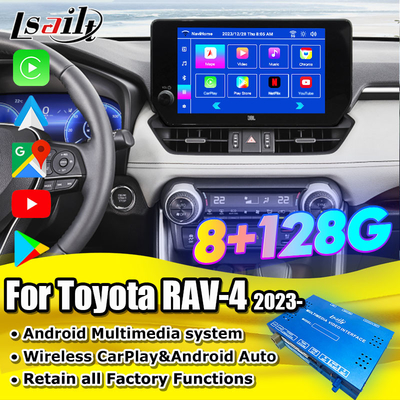 Android 13 Interface d'infodivertissement Android pour Toyota RAV-4 2023-Crown, Alphard, Harrier Mise à niveau de l'écran OEM avec système multimédia Android, YouTube