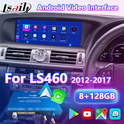 Interface vidéo multimédia Android Lsailt 8+128 Go pour Lexus LS460 LS 600h 460L 2012-2017