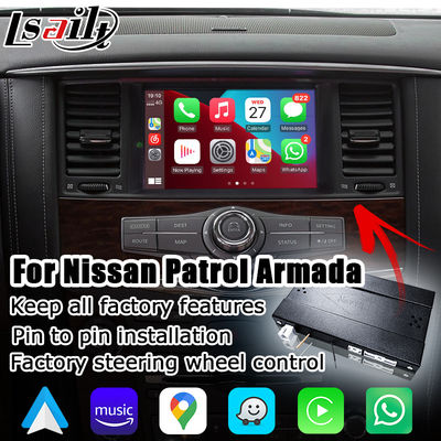 Interface 2011-2017 visuelle automatique de Nissan Patrol Armada Y62 Android Carplay sans fil