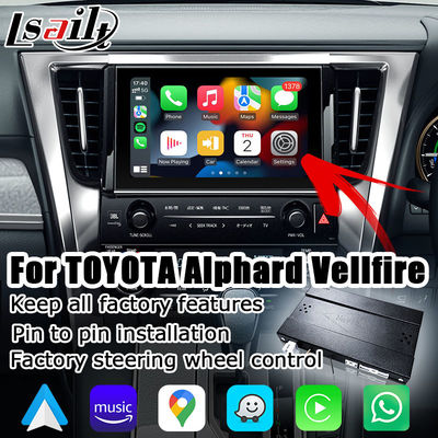 Toyota Alphard Vellfire AH30 série pur style OEM Carplay boîte automatique Android modèle 2015-2022