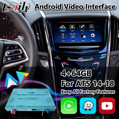 Interface vidéo de navigation Android pour le système Cadillac ATS CUE 2014-2019 avec Carplay