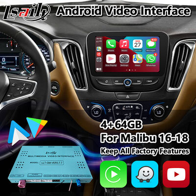 Interface multimédia Android CarPlay pour Chevrolet Malibu avec navigation Android Auto sans fil