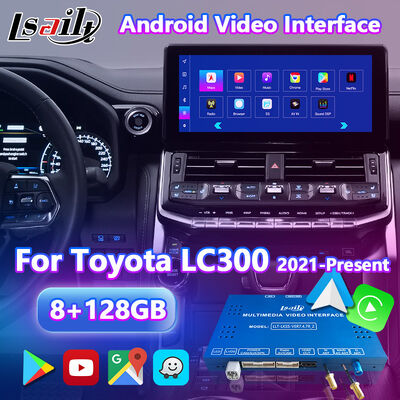 Lsailt Android Navigation Interface de jeu de voiture pour 2021-2024 Toyota Land Cruiser 300 GX-R VX-R GR GR-S Sahara ZX VX LC300