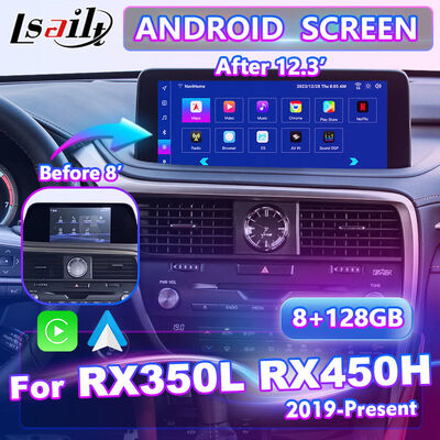 Écran multimédia Android Carplay pour 2019-2021 Lexus RX 450h RX300 RX350L RX450hL RX350 RX450h
