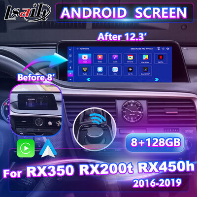 Écran d'interface multimédia Android Carplay pour 2016-2019 Lexus RX Bouton RX350 RX450h RX200t RX300