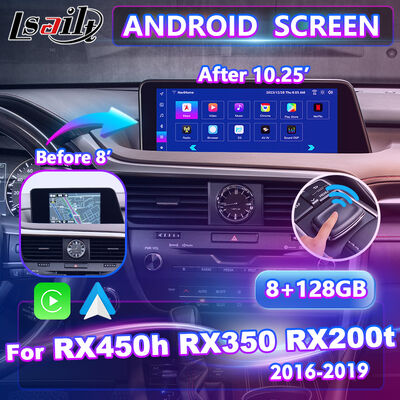 Écran Carplay multimédia Android Lsailt pour Lexus RX RX450h RX350 RX200t RX300 RX450L RX350L 2016-2019