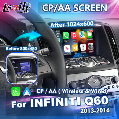 Lsailt Wireless Android Auto Multimédia Écran de jeu de voiture pour 2013-2016 Infiniti Q60 Q60S Q40