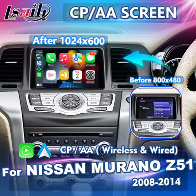 Lsailt Wireless Android Auto Multimédia Écran de jeu de voiture pour 2008-2014 Nissan Murano Z51