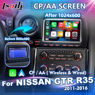 Lsailt Wireless Android Auto Multimédia Écran de jeu de voiture pour 2011-2016 Nissan GTR R35 Édition noire Nisom Premium GT-R