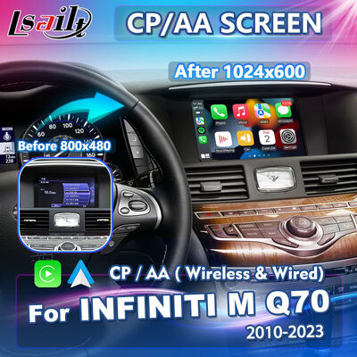 Lsailt Wireless Android Auto Multimedia Carplay Écran pour 2010-2023 Infiniti M25 M30d M37 M56 M35h Y51 Q70