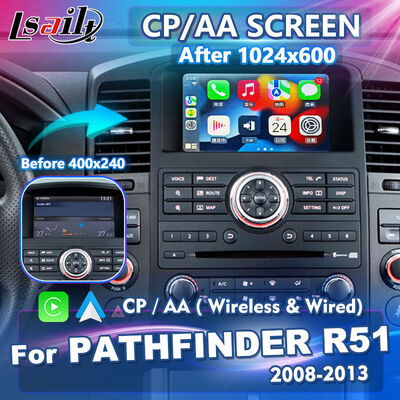 Lsailt – écran Carplay sans fil Android Auto, pour Nissan Pathfinder R51 Navara D40 2008 – 2013