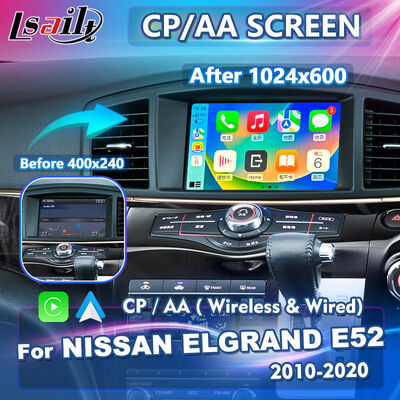 Lsailt Wireless Android Auto Carplay Écran pour le Nissan Elgrand E52 3500cc 2010-2020