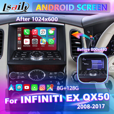 Lsailt Android Carplay Écran multimédia pour 2008-2017 Infiniti EX25 EX35 EX37 EX30d EX QX50