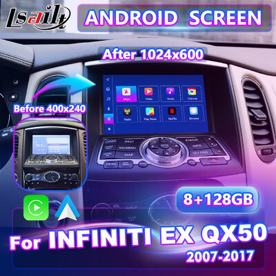 Écran multimédia de voiture à écran Android Lsailt pour Infiniti EX25 EX35 EX37 EX30d EX QX50 2007-2017