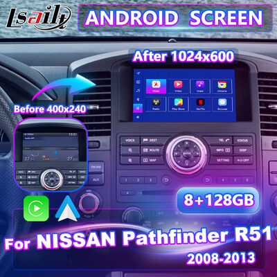 Écran multimédia de voiture à écran Android Lsailt pour Nissan Pathfinder R51 Navara D40 2008-2013