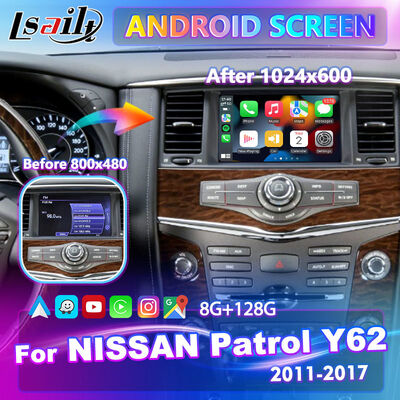 Écran multimédia Lsailt Android Carplay pour Nissan Patrol Y62 2011-2017
