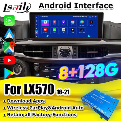 Module de mise à niveau Android OEM pour intégration LX570 Lexus RX GX LS NX ES CarPlay sans fil, Android Auto, YouTube, Netflix