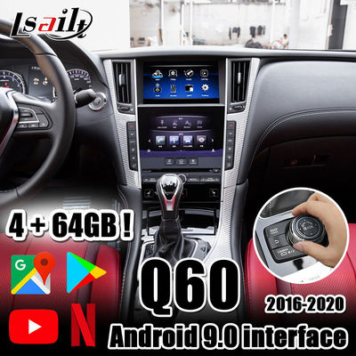 Lsailt 4GB CarPlay/interface automatique d'Android avec l'automobile d'Android, YouTube, Netflix, Yandex pour Infiniti 2016 maintenant Q50 Q60