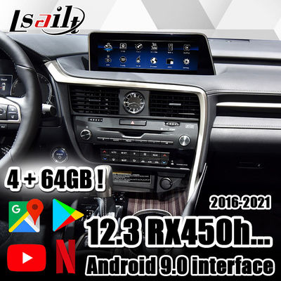 L'interface visuelle de Lsailt CarPlay/Android a inclus NetFlix, YouTube, Waze, carte de Google pour Lexus 2013-2021 RX450h RX350