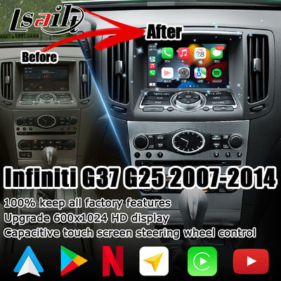 Navigation GPS Interface Multimédia NISSAN Android Carplay 1.8G Pour Infiniti G37 G25 Navihome