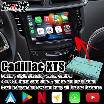 Interface visuelle de boîte automatique de navigation de Carplay Android de multimédia pour la vidéo de Cadillac XTS